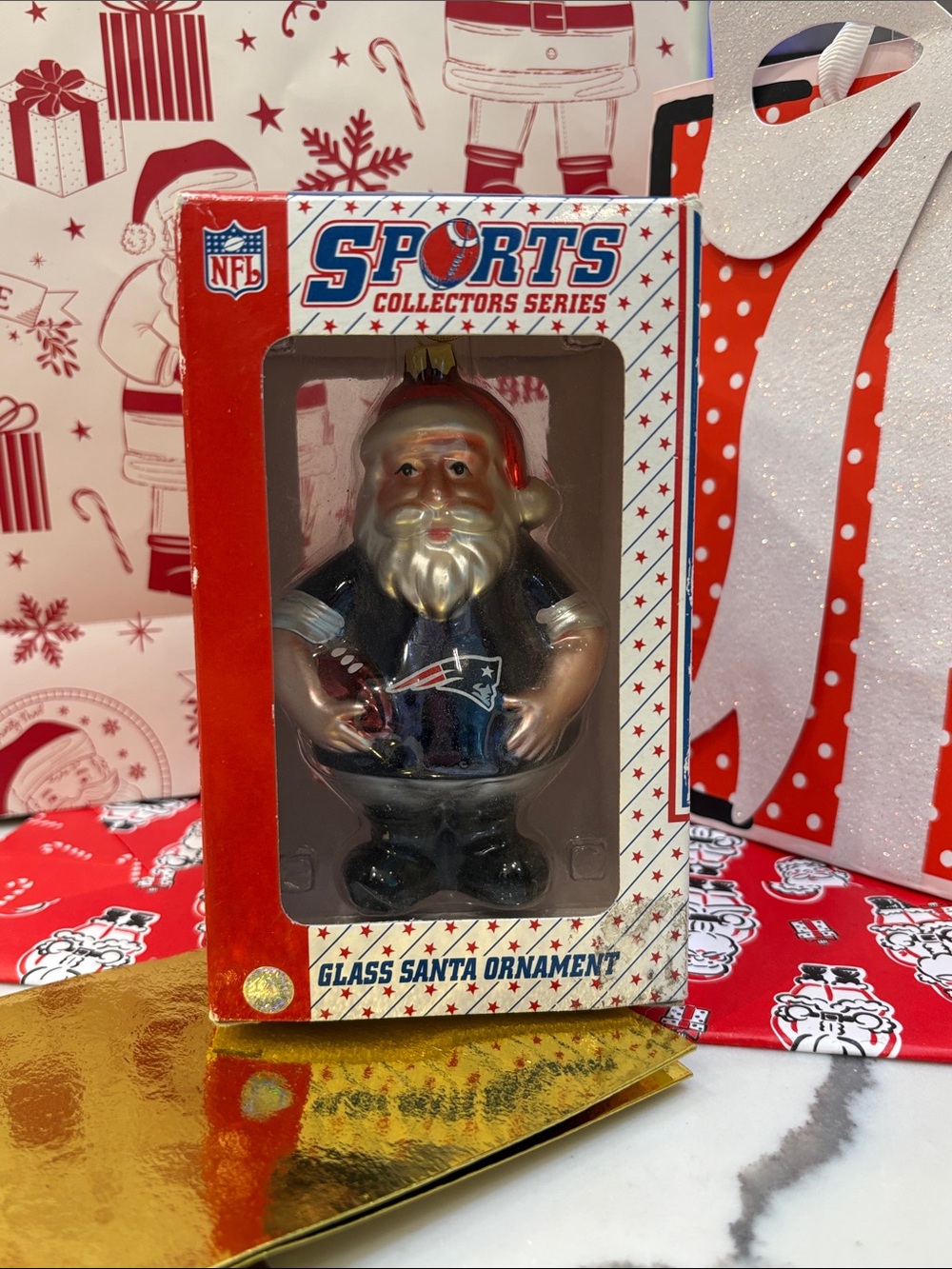 New England Patriots Christmas Ornament